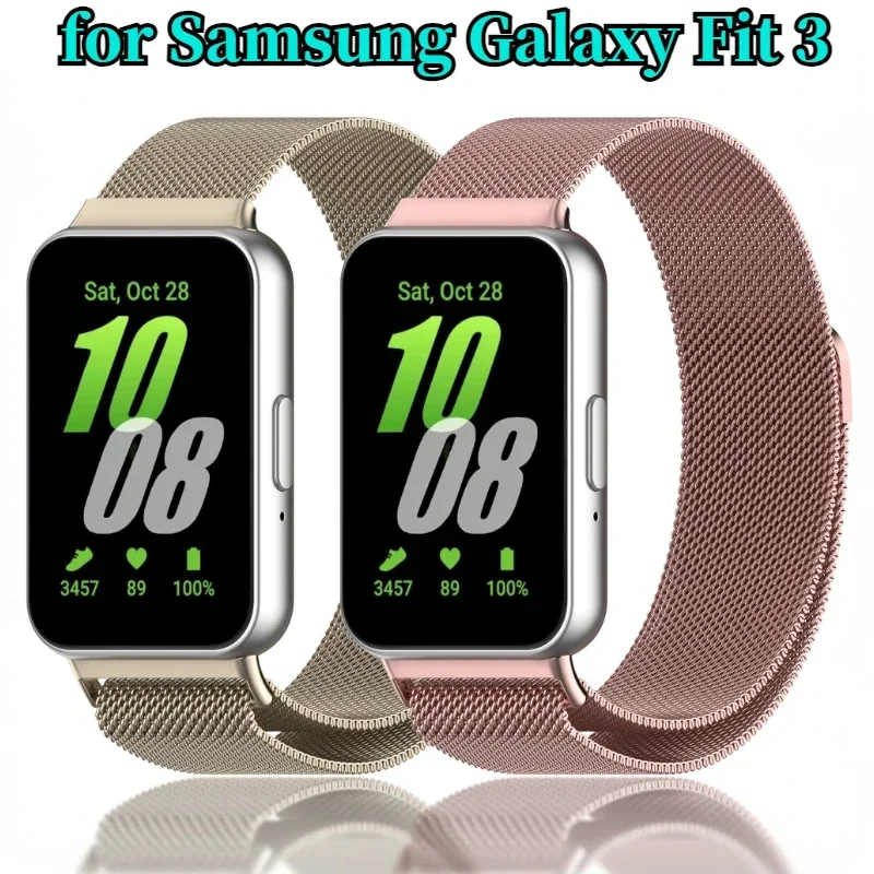 

Sport Magnetic Loop Strap for Samsung Galaxy Fit 3 R390 Band Replacement Metal Bracelet for Samsung Galaxy Fit 3 Belt Wristband