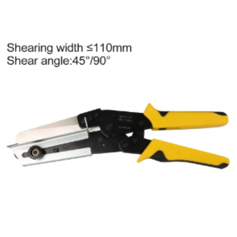 

PVC Wire Stripper VSJ-110XC Clamp Plastic Trunking Shear Adjustable Stripping Length Trim Cable Cutting Terminal 45-90° Scissors