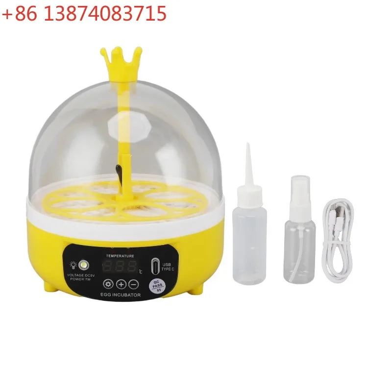 

Mini Egg Incubator for Home Automatic Temperature Humidity Control 4 Eggs Candler Poultry Hatching Machine for Chickens Ducks