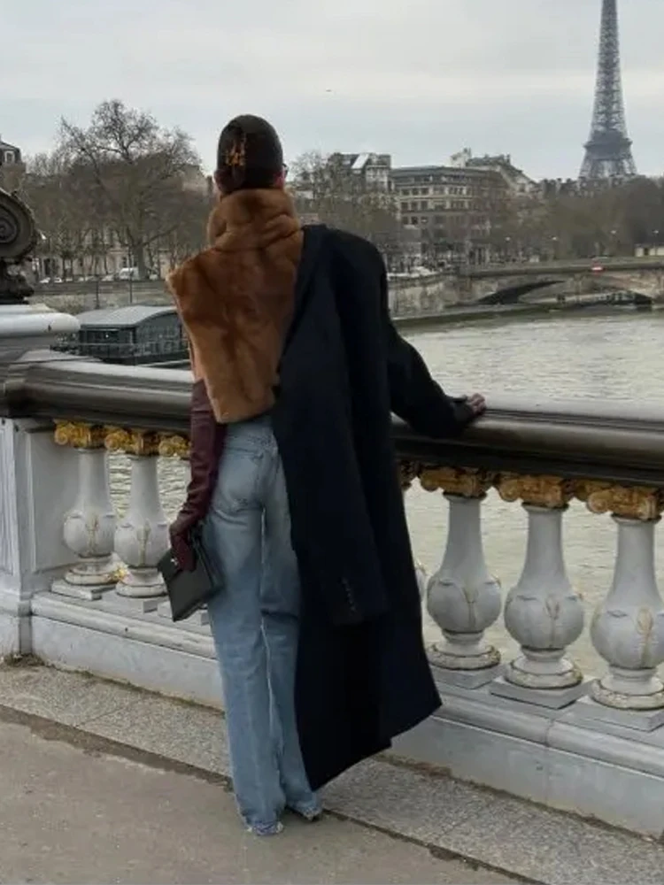 HDHOHR 2025 Hohe Qualität Echt Nerz Pelz Vast Voll Pelt Pelz Mäntel Mode Natürliche Nerz Pelz Jacken Winter Weibliche Pelz Warme Vast