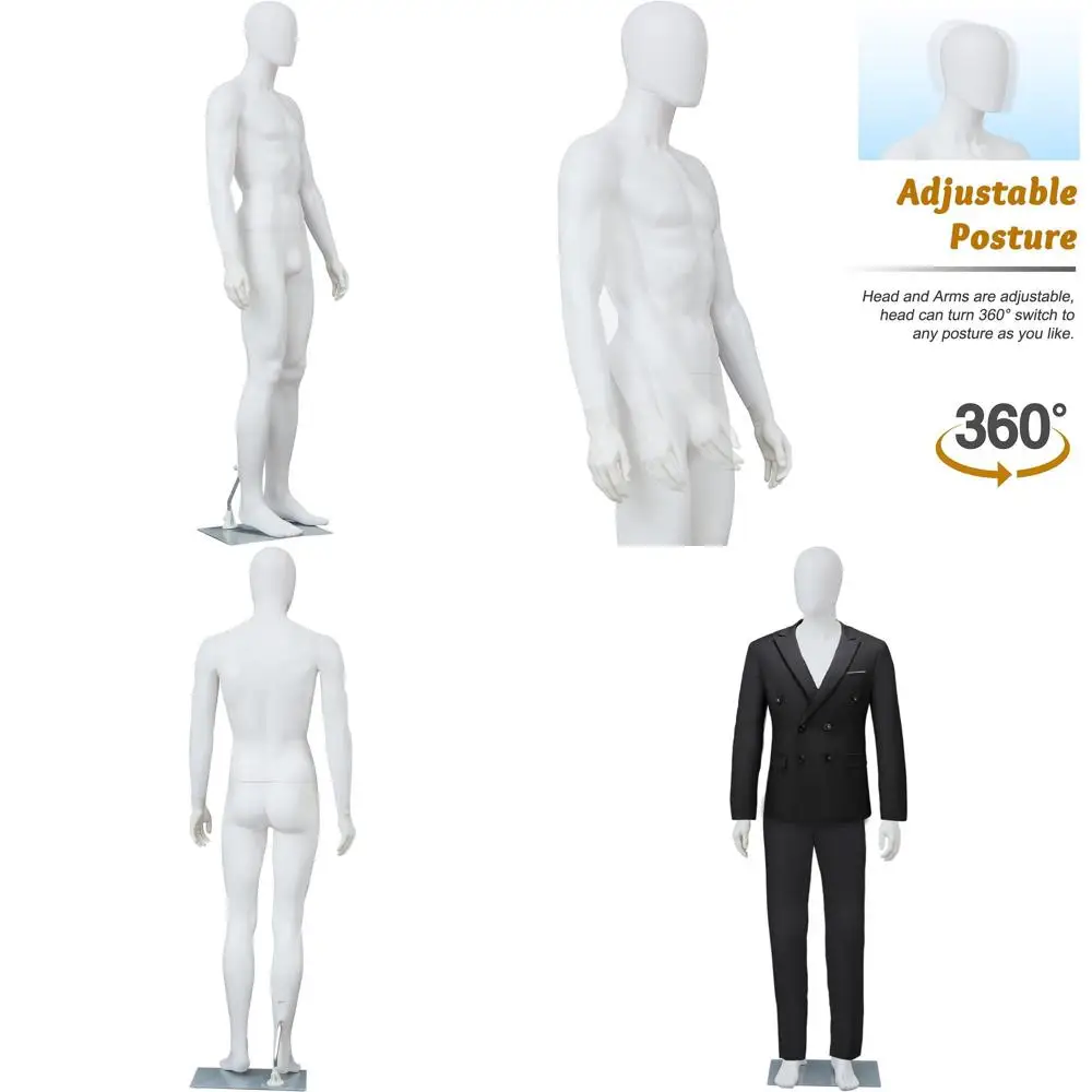 

Мужской манекен в полный рост, высота 73 см, с регулируемой подставкой, реалистичный, для демонстрации одежды, идеально подходит для ритейла, косплея и праздников