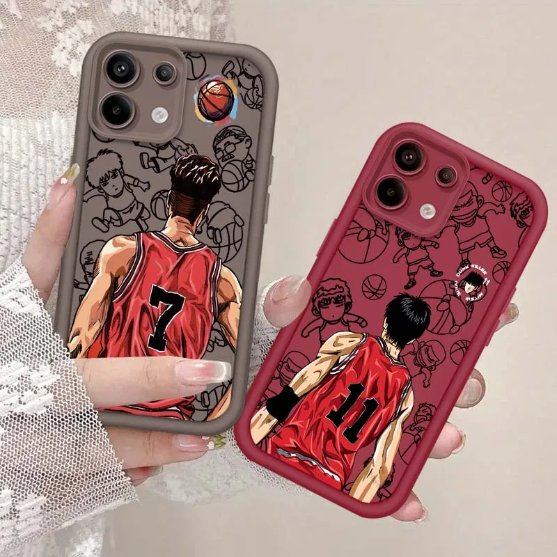 

Slam Dunk Anime Cartoon For Xiaomi Mi Poco X3 X4 X5 X6 M4 M5 M5s M6 F4 F5 F6 Pro GT Plus 5G Eye Ladder Cover
