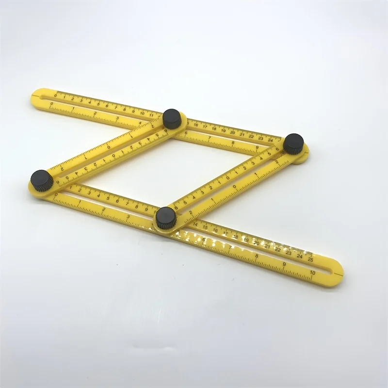 1Pcs Flexible 4-Fold Plastic Ruler Portable Precise Measuring Tool Battery Free Woodworking DIY Measuring Ruler Christmas Birthd