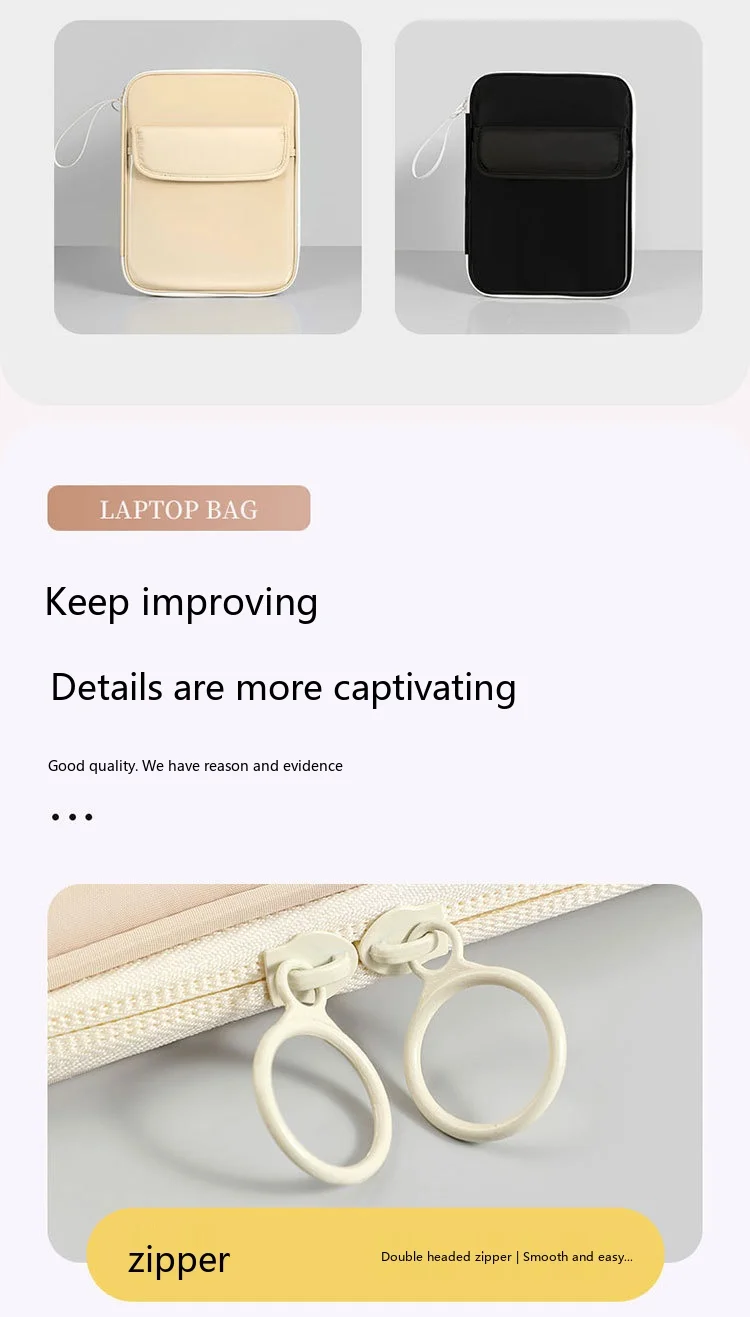 Elegante Tablet-Hülle 11-13 Zoll PU-Schutztasche für iPad mit Plüschfutter – Detail 12