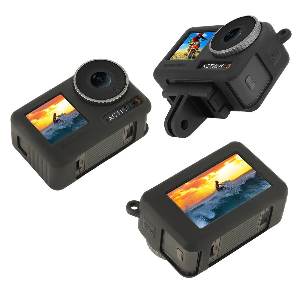Sunnylife Silicone Protective Cover for DJI Osmo Action 3 Camera Accessories Full Protector Case Anti-scratch Shell Sleeve