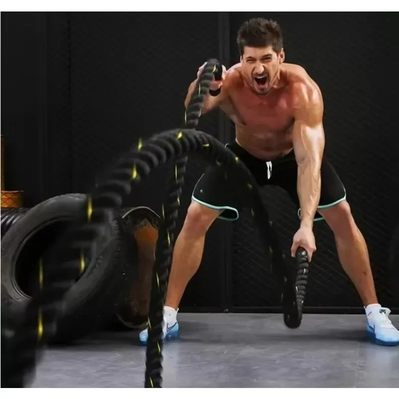 

Length Gym Battle Rope Heavy Training For Fitness Arm Strength And Power Exercise