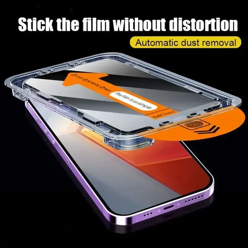 3Pcs Dust Free Installation Privacy Screen Protector for IPhone 16 11 12 13 15 14 Pro Max 7 8 Plus Mini X XR XS Anti-spy Glass