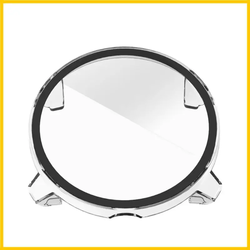 واقي شاشة بغطاء صلب من البولي كربونات مضاد للخدش مع زجاج مقسى مدمج لأجهزة تتبع اللياقة البدنية، جهاز يمكن ارتداؤه خفيف الوزن