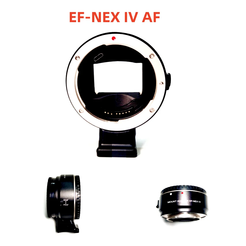 EF-NEX IV AF Auto Focus Camera Lens Adapter Ring For Canon EF to E Mount Camera For A7RIII A7S II A9 A6500 NEX7 A6300 A6000