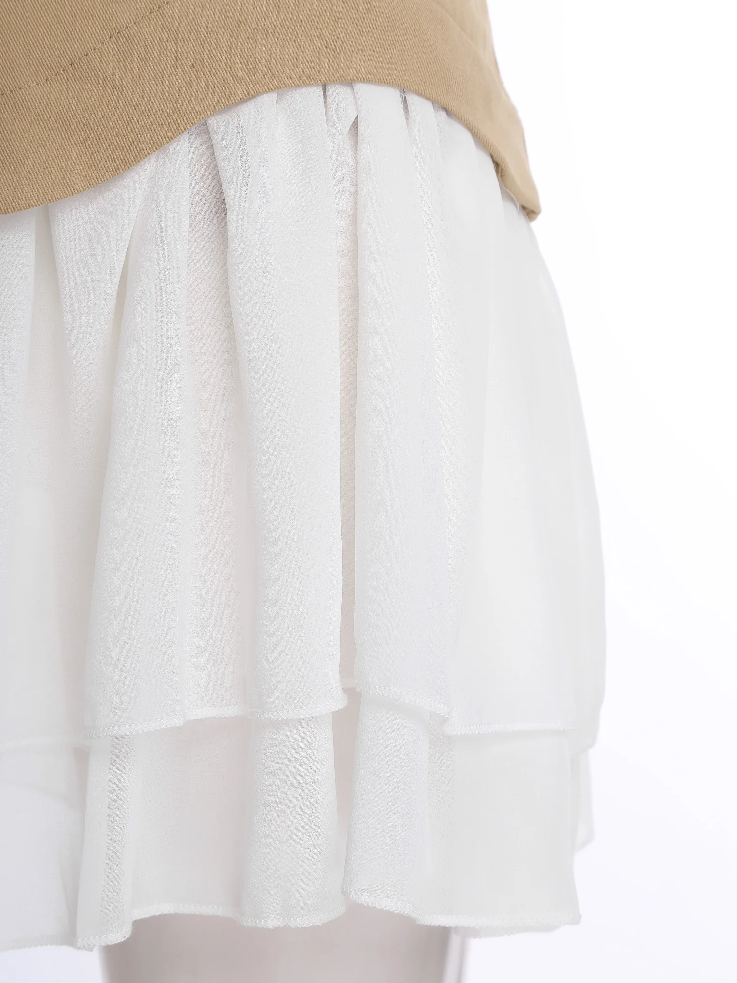 Ropa de calle para mujer, faldas informales de verano, minifalda plisada, ropa para mujer, dobladillo de gasa Irregular, falda de moda 2025