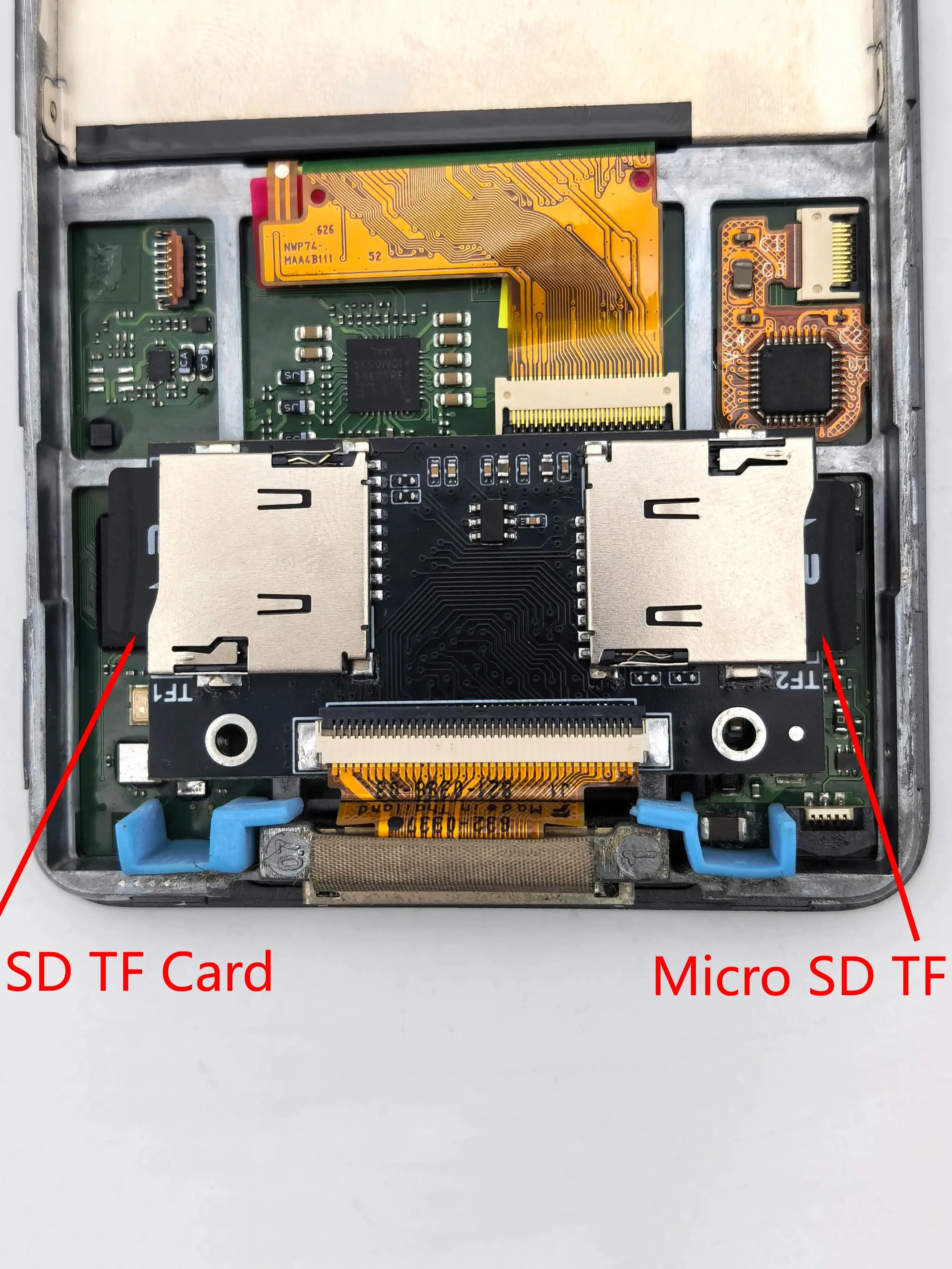 Adapter Dual Micro SD iFlash Card do iPoda Classic Video 5. generacji, 5.5. generacji, 6. generacji, 7. generacji, aktualizacja dysku twardego, gry PC, rozszerzenie NAS — 2