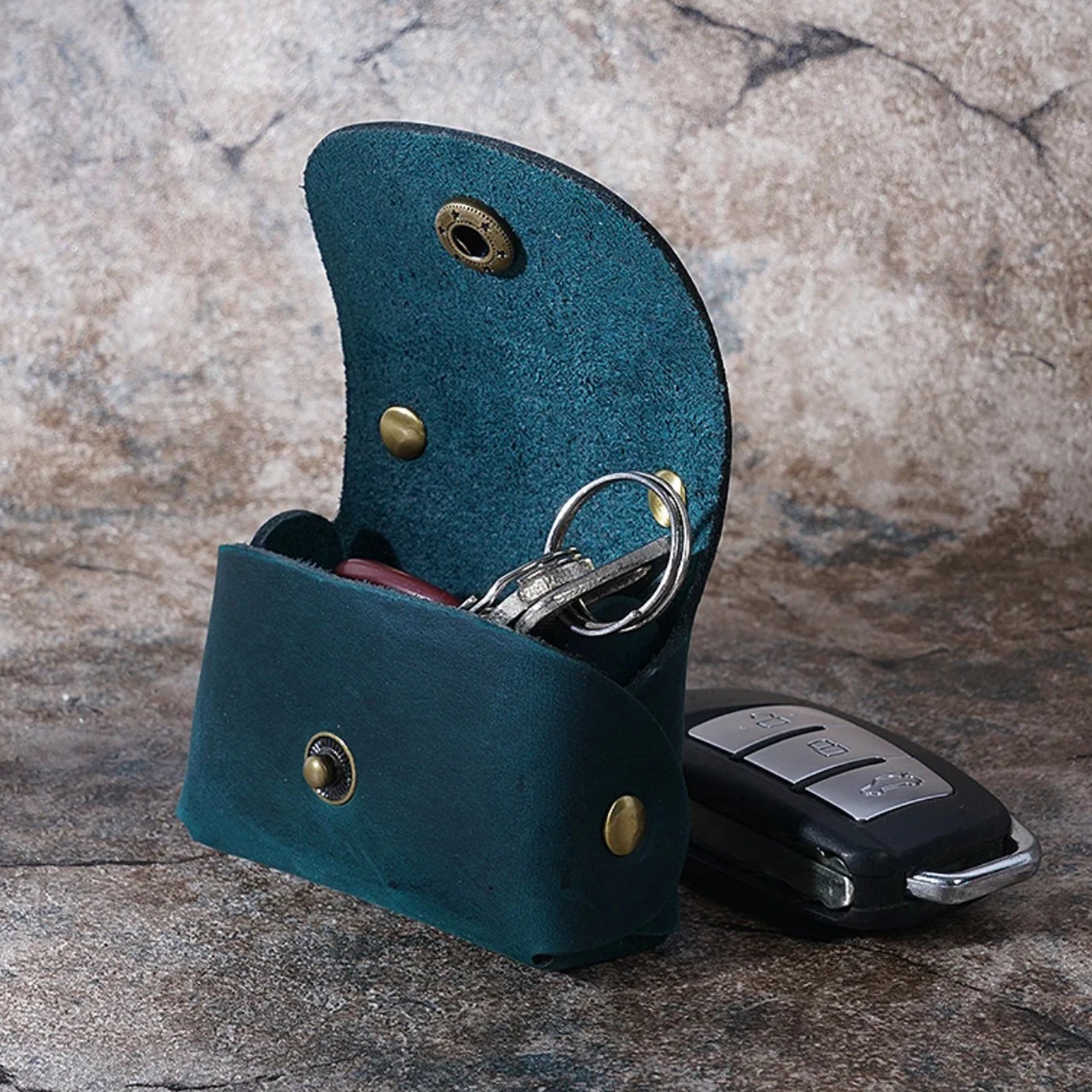 

Small Cute Coin Purse Genuine Leather Change Pouch for Women Men Portable Mini Wallet Earphone Bag Keys Holder