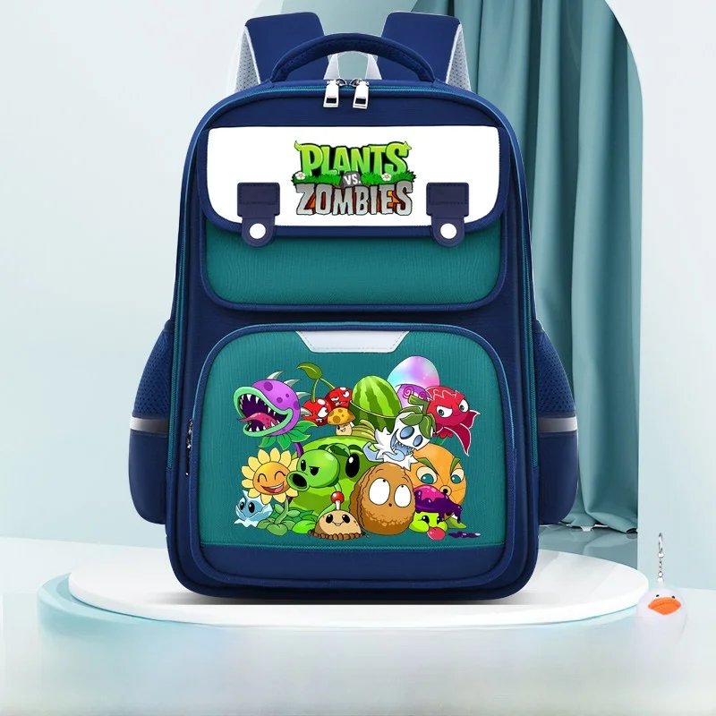 Lightweight Large Capacity Plant Vs Zombie School Bag Student Backpack Campus Dual Shoulder Bag for Children Campus Life