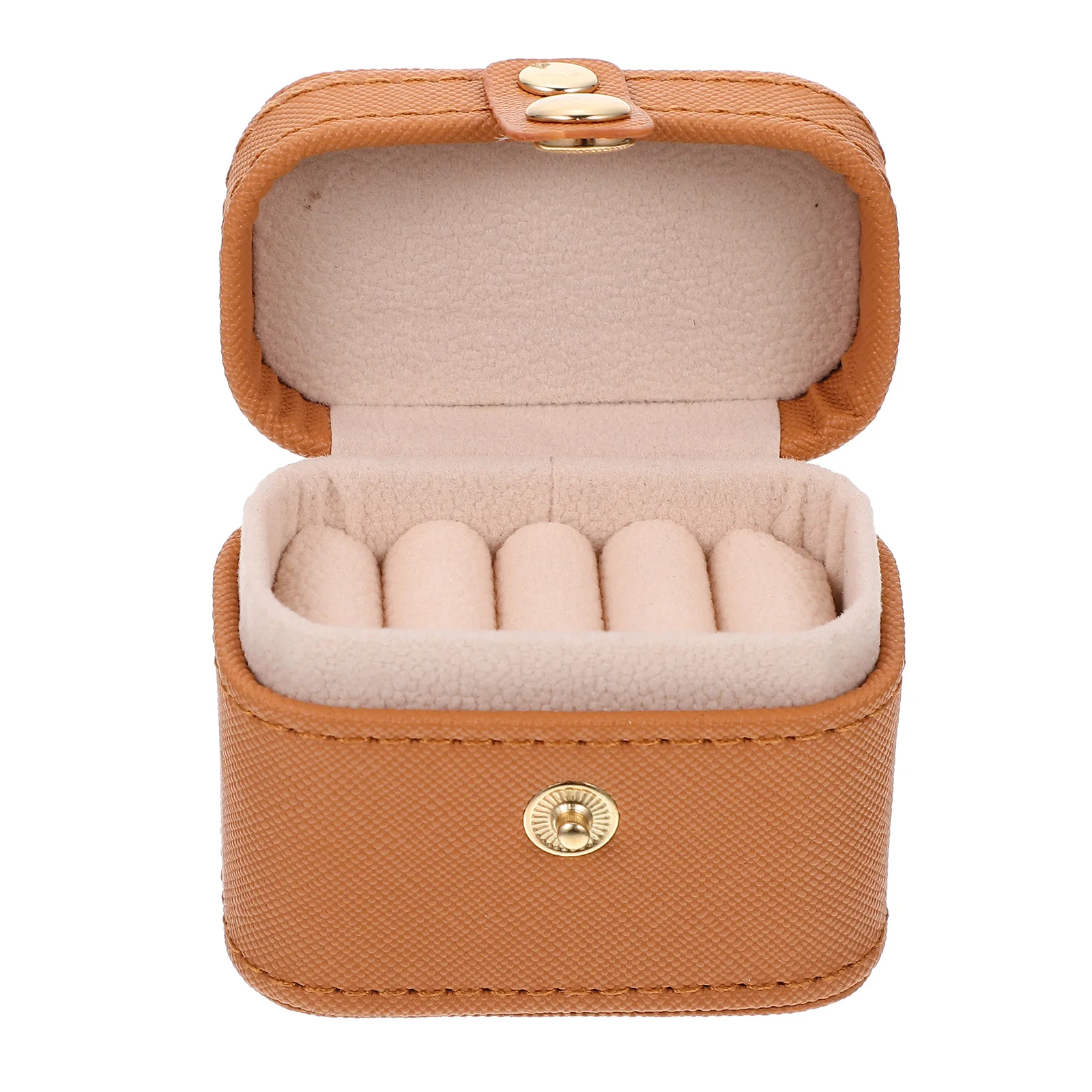 

Jewelry Box Retro Small Pu Ring Storage Case Gift Packaging Decorative Jewelry Holder Lint Material Lightweight Storage