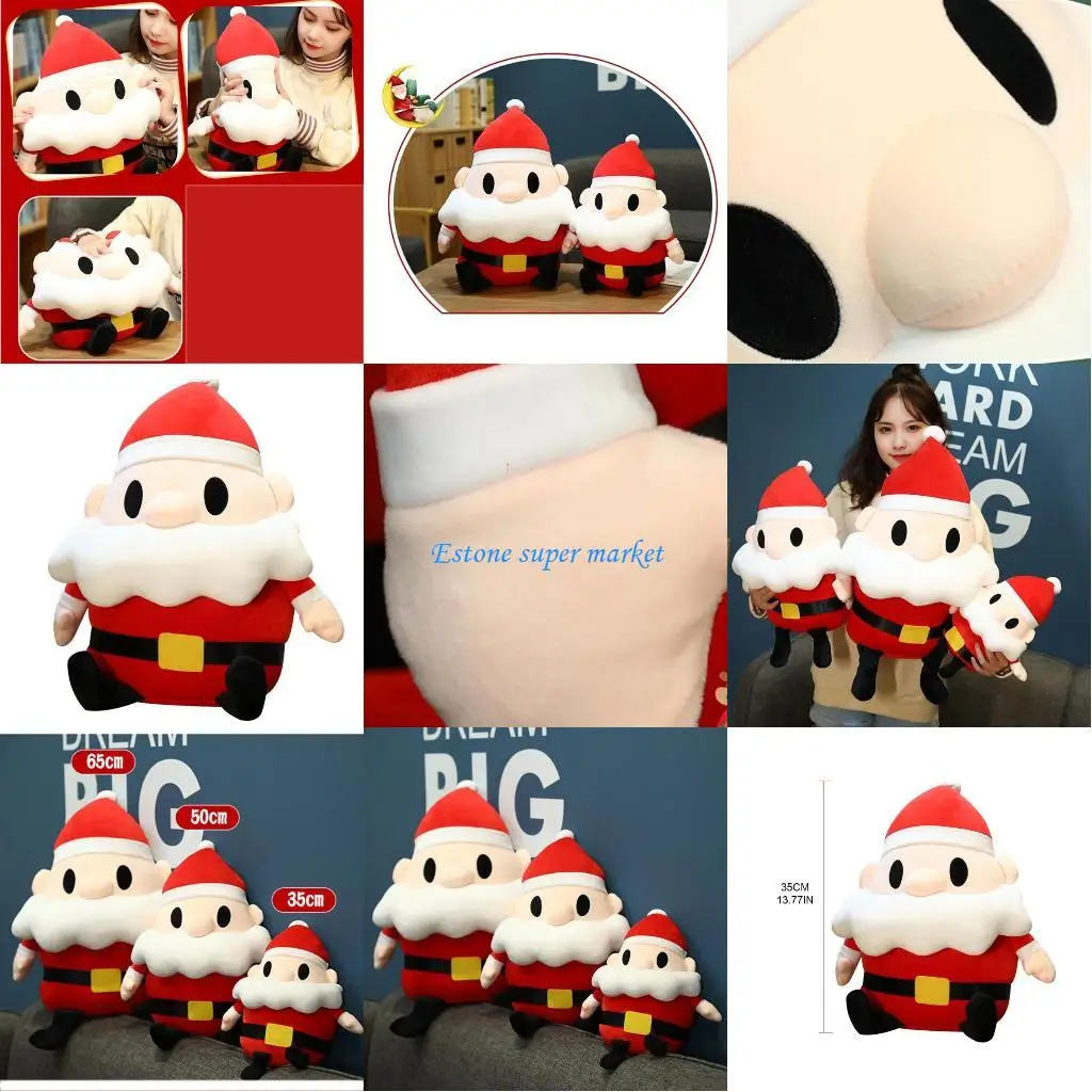 090B 14 Plexhop Toy Papai Noel Pillow Pillow para Ornamento Toy recheio não-deformado para desktop Decors Gift