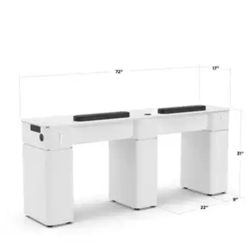Professional Manicure Furniture Nail Salon Table With Suction