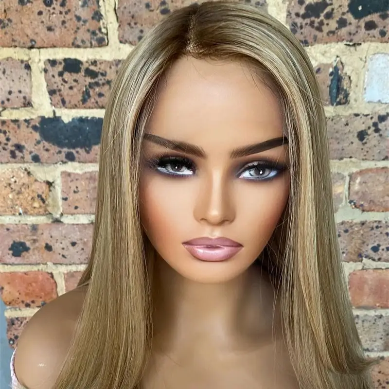 

Парик для косплея и повседневной носки, 13x4, омбре, коричнево-русый, синтетический, с HD-кружевом, невидимый, прозрачный, короткий прямой парик-боб