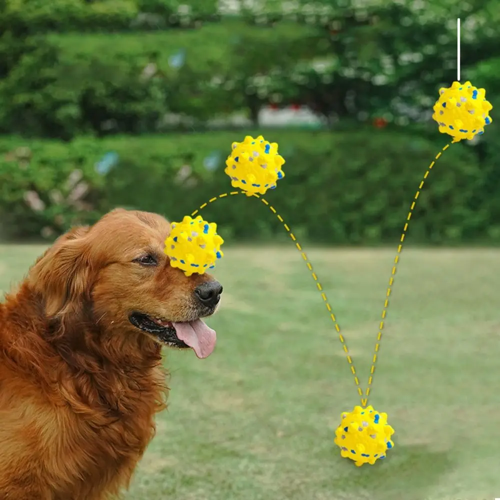 Suministros para mascotas, pelota de juguete resistente a mordeduras para mascotas, pelota antideslizante de alta elasticidad para perros que rebota, juguete para masticar para perros duradero y creativo, regalo