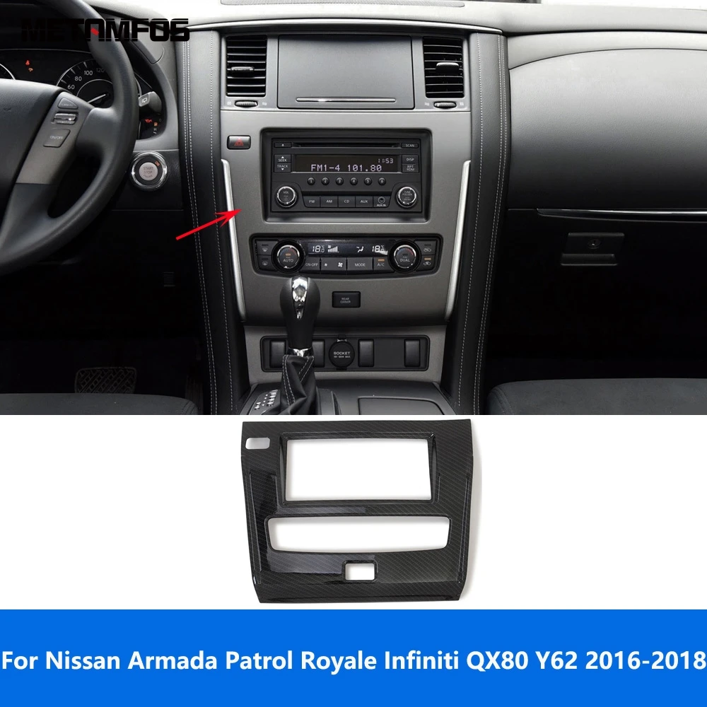 

Аксессуары для Nissan Armada патруль Королевский Infiniti QX80 Y62 2016 2017 2018 внутренняя центральная консоль навигационная рамка Крышка отделка