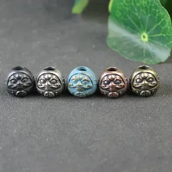 Japanese Dharma Egg Mascot Brass Knife Beads Lucky EDC Outdoor DIY Paracord Handmade Woven Lanyard Pendants Jewelry Accessories
