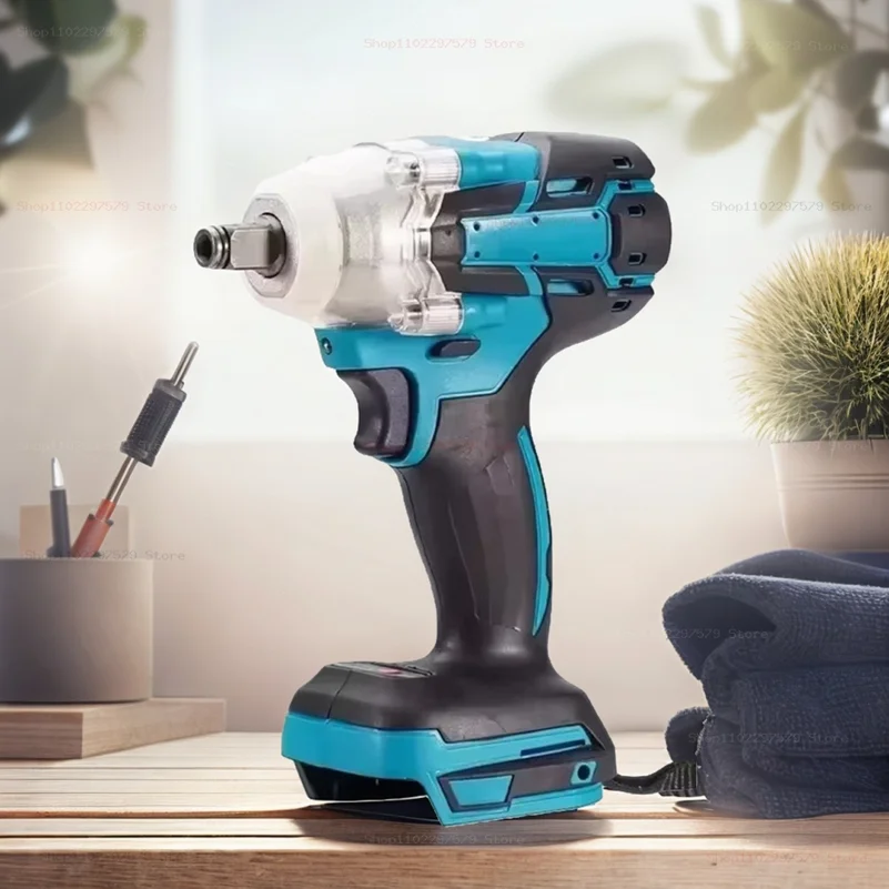 

Electric Impact Wrench Brushless Motor Strong Torque Li-ion Battery LED Light Cordless Wrench Impact for Car Tires Tool