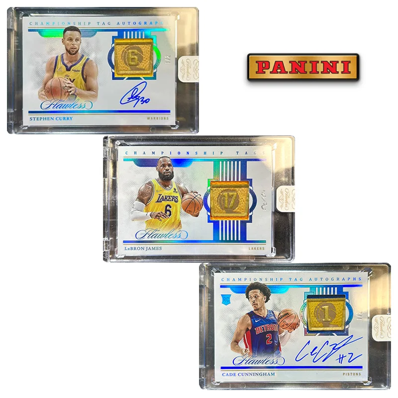 

Panini Diy Homemade Nba Flawless Lebron James Stephen Curry Cade Cunningham Basketball Star Коллекционные коллекционные карточки Подарочная коллекция