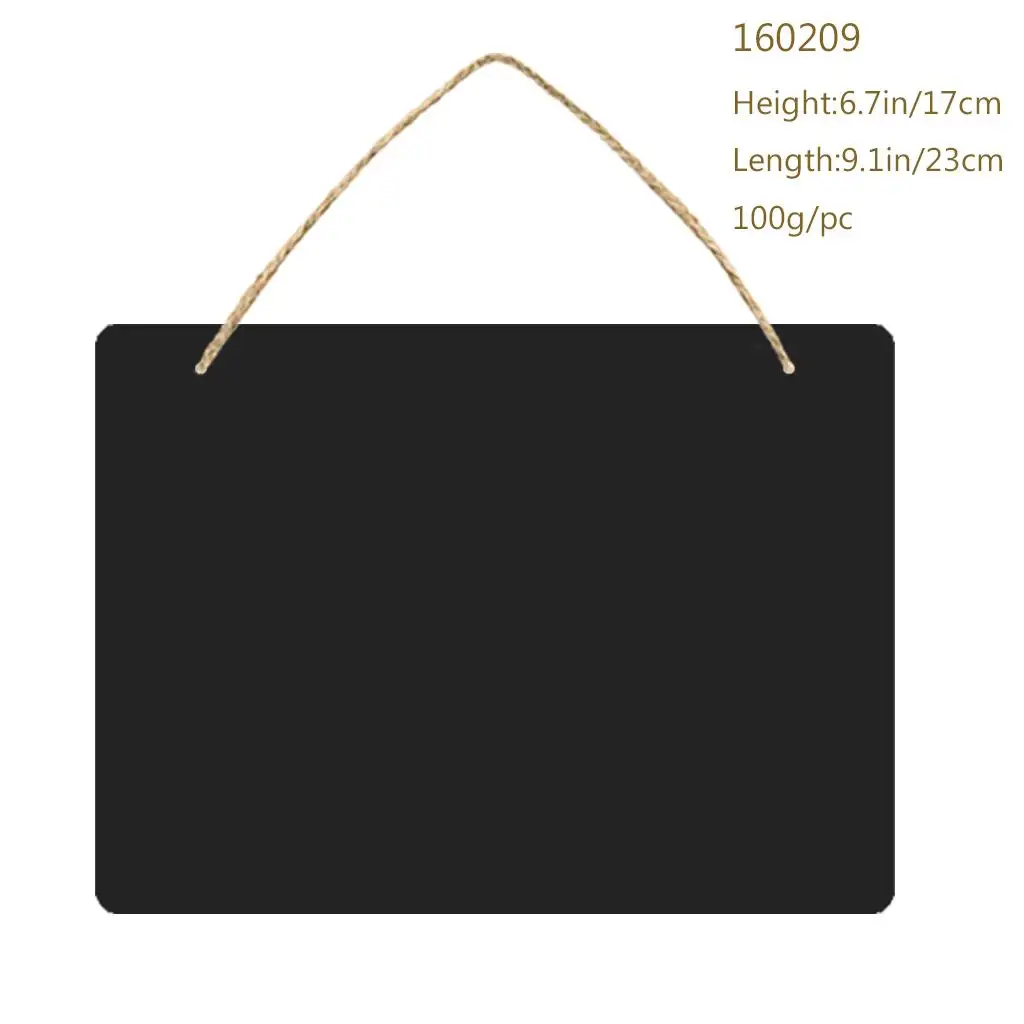 2-6pack 1 Piece Double Sided Wooden Blackboard Hanging Chalkboard with