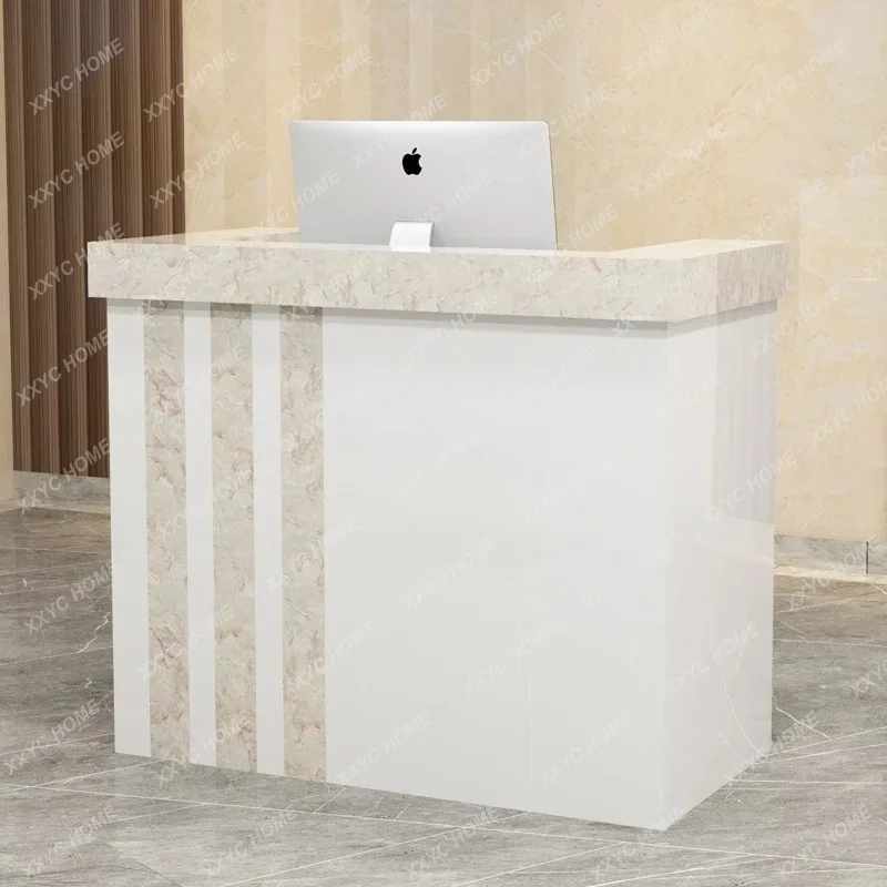 Luxury Hair Salon Reception Desks Modern Office Reception Desk Counter Simple Decorations Recepcion Desk Commercial Furniture