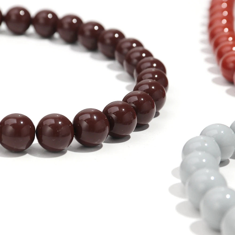 Gotische Einfache Acryl Mehrfarbige Große Kugel-Perlenkette Halskette Damen Y2K Koreanische Schlüsselbein-Halskette Trendiger Party-Schmuck – Detail 3