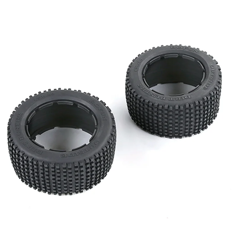 A63T-2X Off-Road Rear Tyres Thicken Skin Set For 1/5 HPI ROFUN BAHA ROVAN KM Baja 5B Truck Spare  Parts