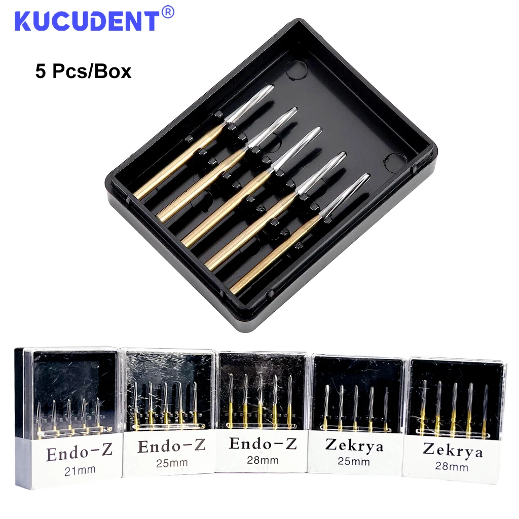 5Pcs/Box FG Dental Tungsten Carbide Burs Zekrya Endo-Z Surgical Endodontic Tungsten Bone Cutters Drill  For High Speed Handpiece