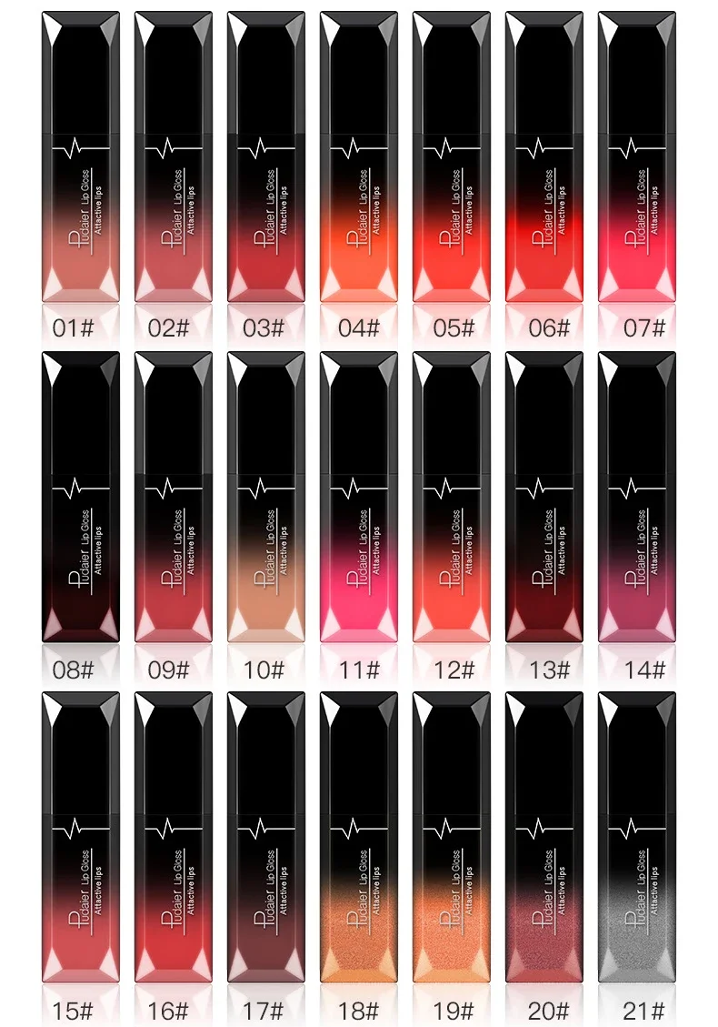 Free Shiping Nude Matte Velvet Glossy Lip Gloss Lipstick Lip Balm Sexy Red Lip Tint 21 Color Women Fashion Makeup Christmas Gift