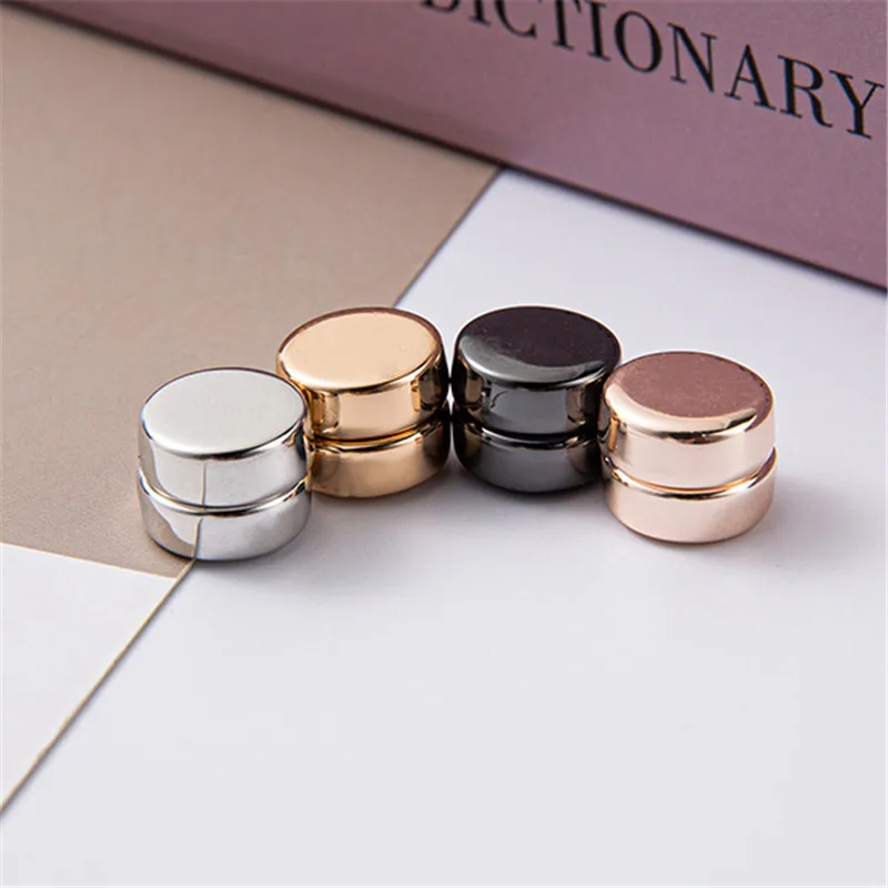4PCS Set Luxury Metal Plating Magnetic Hijab Brooch No Hole Safe Magnet Clip Muslim Scarf Fashion Accessory