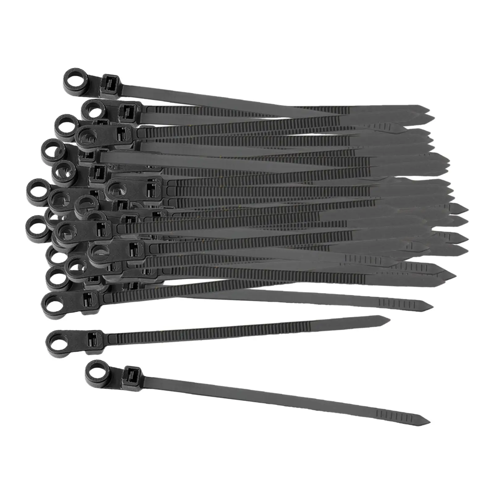 100x Nylon Cable Ties with Fixed Holes, Nylon Zip Ties, Small Cable Zips Ties,