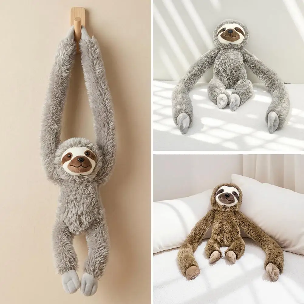 50cm Long Arm Sloth Stuffed Animal Plush Toy,Soft Huggable Pillow Doll, Cute Hanging Plushie Gift for Kids Home Decoration