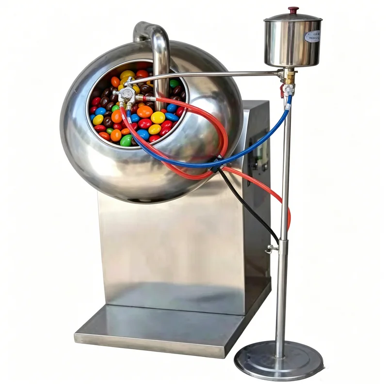 High Efficiency Automatic Chocolate Coating Pan Polishing Machine Snack Coating Machine Spray Sugar Coating Machine