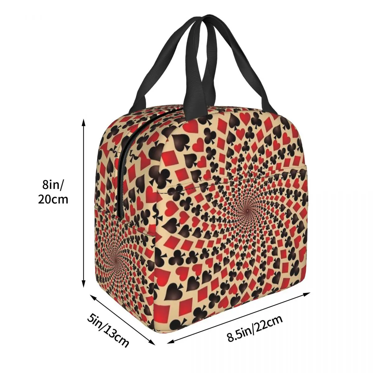Ace Of Diamonds Playing Card Hearts Spades Insulated Lunch Bag for Women Kids Leakproof Food Boxes Thermal Lunch Box Tote