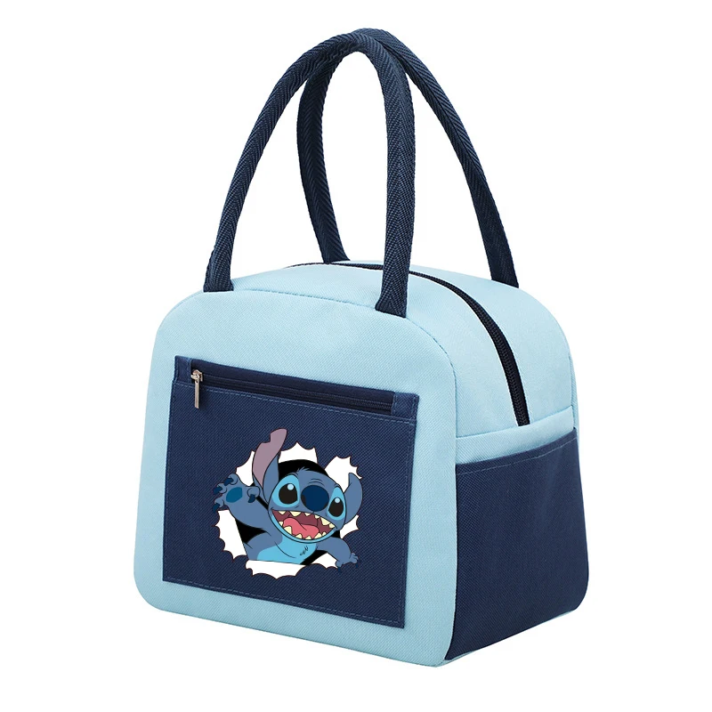 Lilo Stitch Lunch Bag Disney  Anime Kawaii Cute Figures Thermal Insulation Handbag Picnic School Office Bento Food Pouch Gift