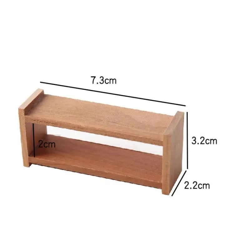 1 قطعة دمية صغيرة خشبية تخزين الرف الرف دمية غرفة المعيشة زخرفة الأثاث بيت الدمية زخرفة التظاهر اللعب لعبة
