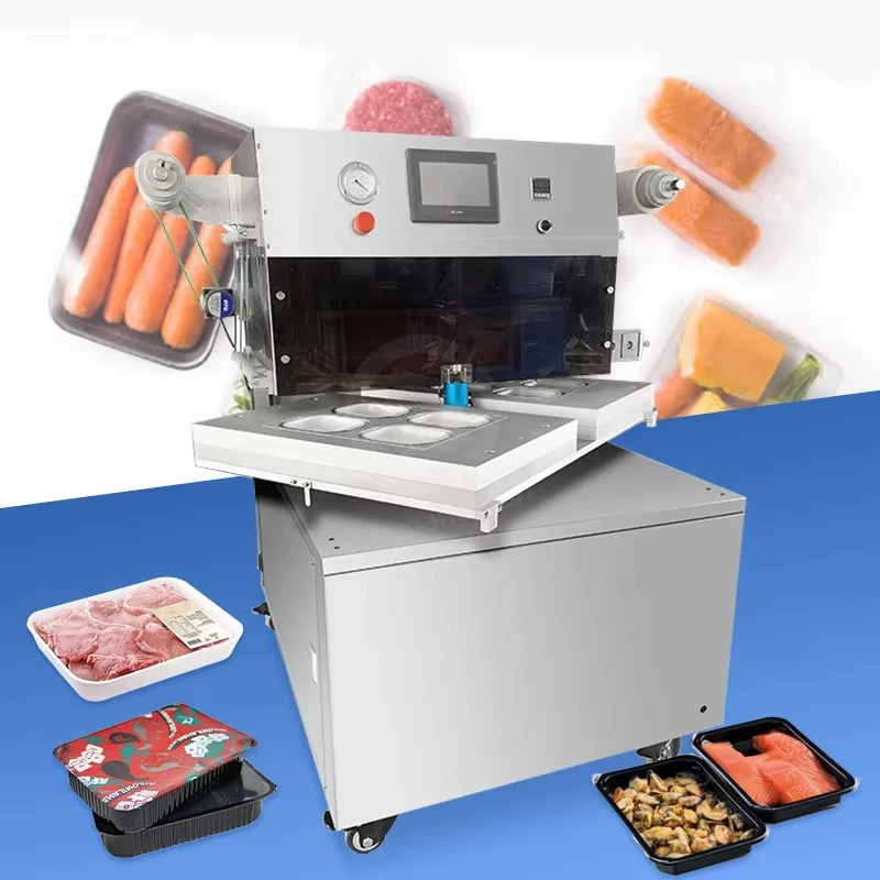 Customized Desktop Modified Atmosphere Tray Fresh Keeping Packaging Machine For Fresh Noodle Cheese Vacuum Packing