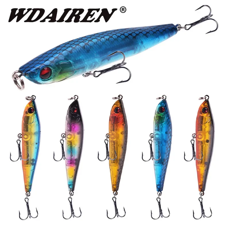 

1 Pc Sinking Pencil Fishing Lures 7cm 10g Vibration Minnow Wobblers Tackle Artificial Hard Bait with 8 # Hook for Sea Bass Pike