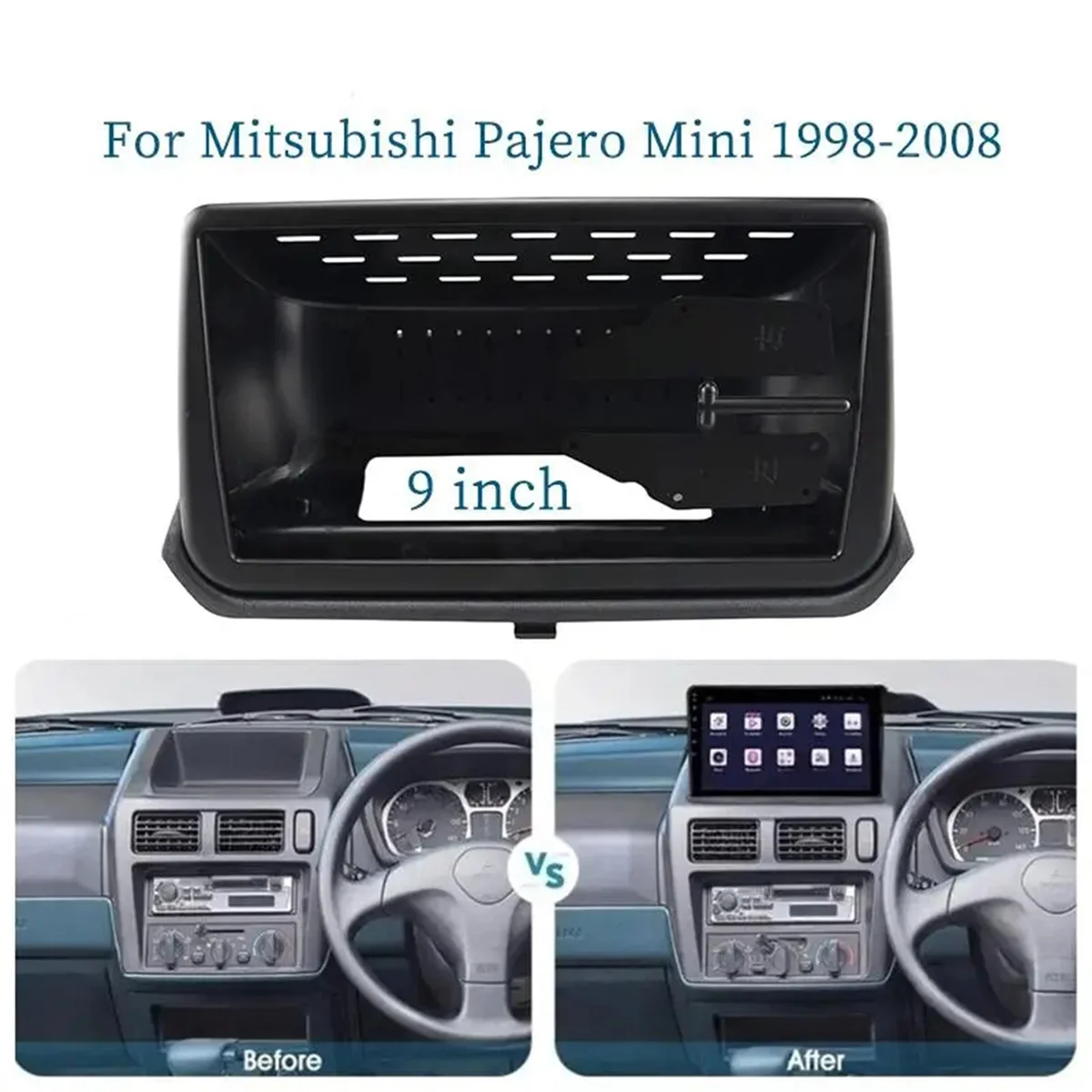 

Car Fascia Radio Panel for Mitsubishi Pajero IO 1998-2007 Dash Kit Install Facia Console Bezel