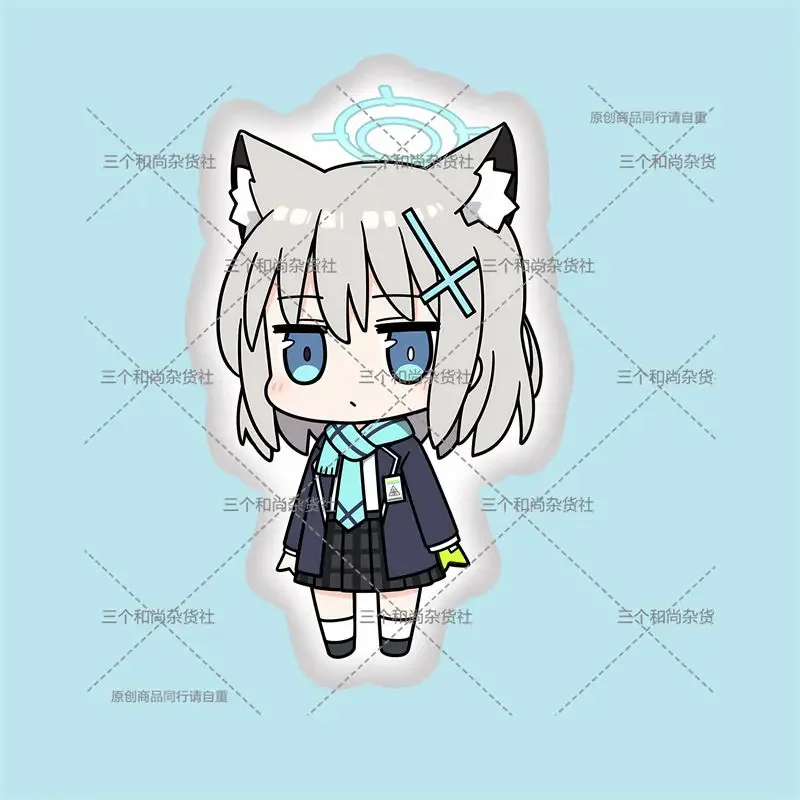 Anime Blue Archive Sunaokami Shiroko Cosplay Puppet Plush Pillow Cartoon Cotton Idol Figure Cushion Child Plushie Nap Pillows