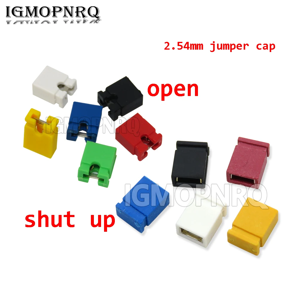 100PCS Pitch 2.4mm Pin Header jumper shorted cap & Headers & Wire Housings Black yellow white green red blue For Arduin new