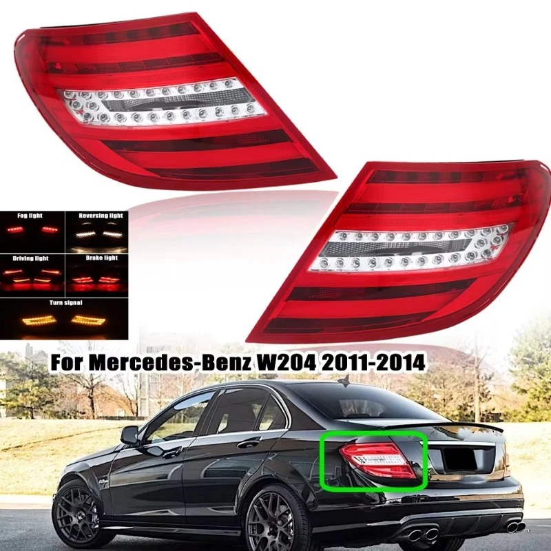 LED Tail Light Rear Brake Lamp For Benz W204 European version C63 AMG C180 C200 C250 C300 C350 2011 2012 2013 2014