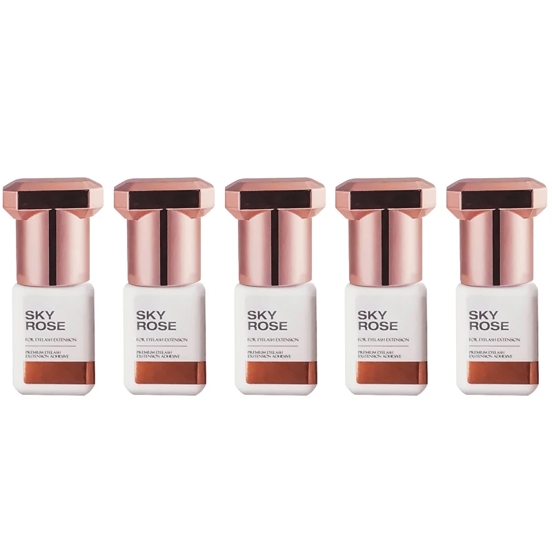 10 Bottles SKY Rose Glue for Eyelash Extensions 1S Fast Drying Korea Original False Lash Glue Makeup Tools Wholesale Adhesive