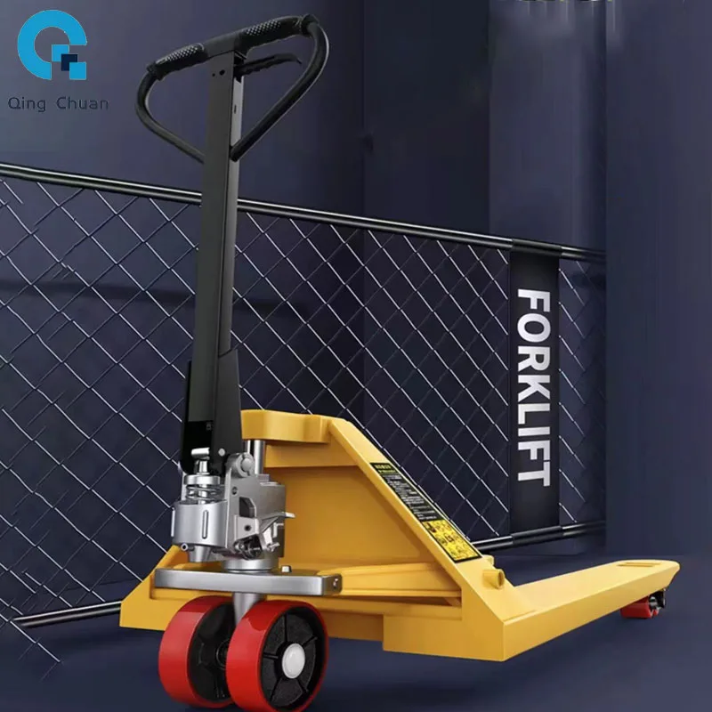 Carrello elevatore a forche manuale idraulico movimentazione carrello elevatore a pressione dell'olio carrello elevatore a spinta manuale