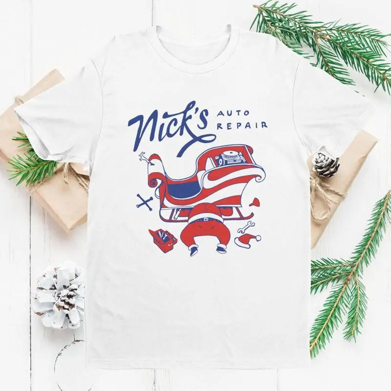 

Funny Christmas Nick's Auto Repair T Shirt Xmas Merry