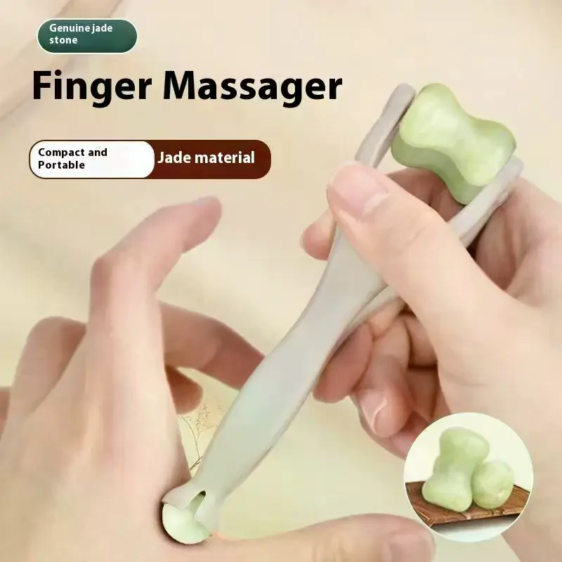Finger Massager Dual-Row Roller Design Easy Use Relieve Finger Fatigue Promote Blood Circulation Portable Roller Finger Massager