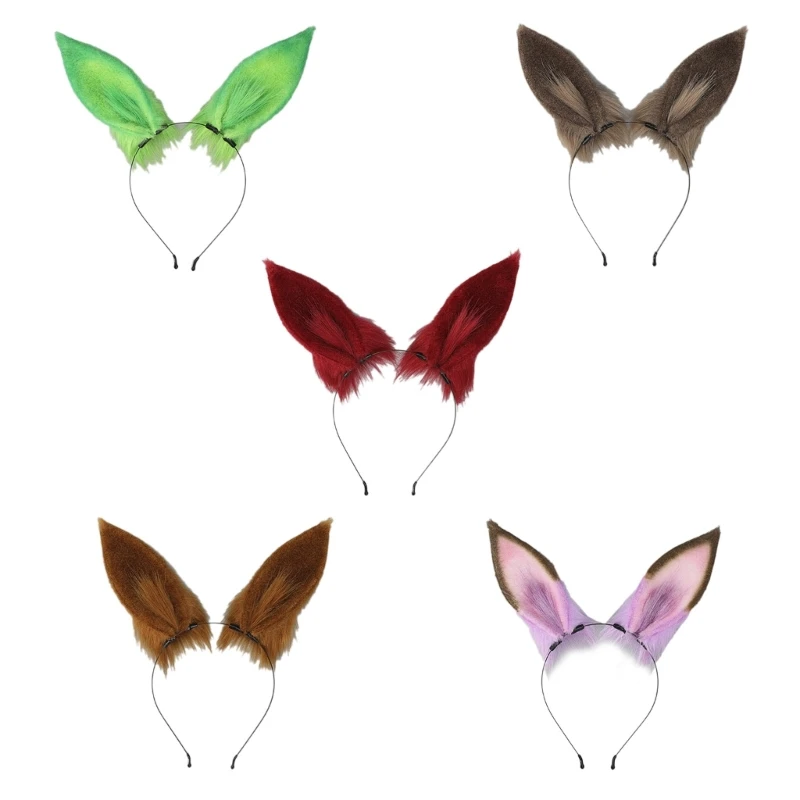 

Сексуальная повязка на голову с конскими ушками, милые аксессуары в стиле Лолиты, косплей, меховой костюм с ушками зверя, маскарад, Хэллоуин, косплей, вечерние